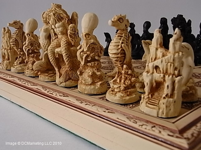 Sea Life Plain Theme Chess Set